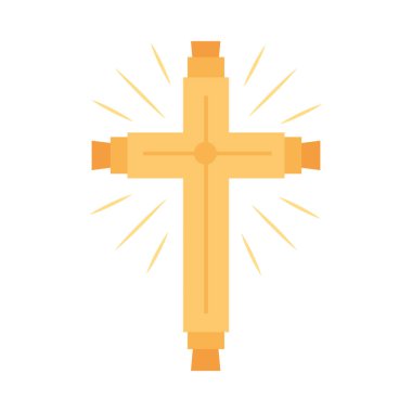 Görkemli vektör izole edilmiş katolik haçı