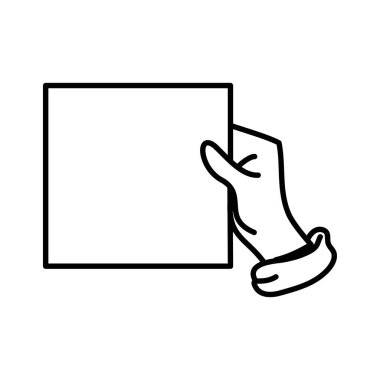 Poster vektörü izole edilmiş eylemci el