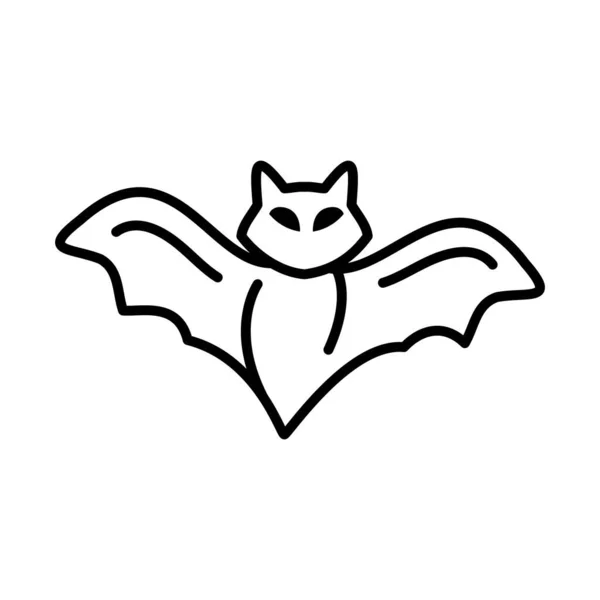 Halloween Bat Ikona Vektor Izolován — Stockový vektor