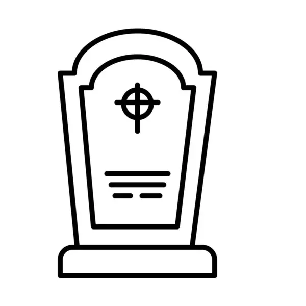 Halloween Tombstone Icon Vector Isolated — Stock Vector