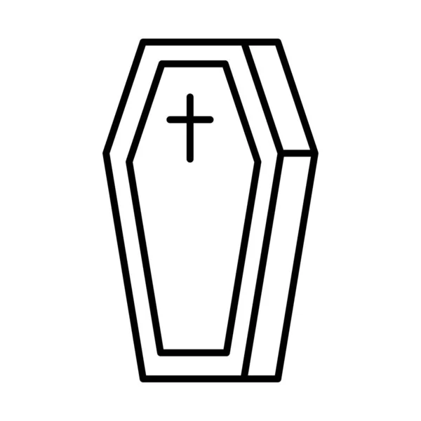 Cercueil Halloween Icône Vecteur Isolé — Image vectorielle