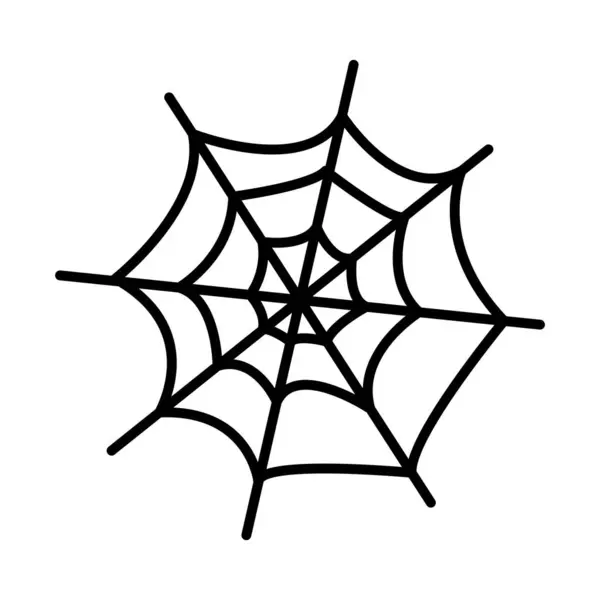 Halloween Icône Toile Araignée Vecteur Isolé — Image vectorielle