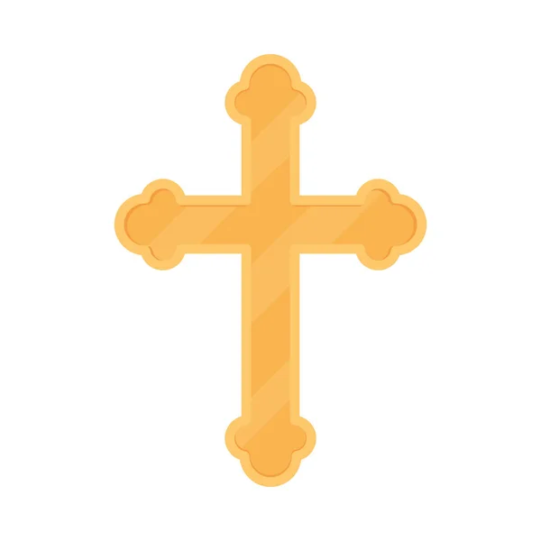 Katholieke Kruis Heldere Illustratie Vector Geïsoleerd — Stockvector