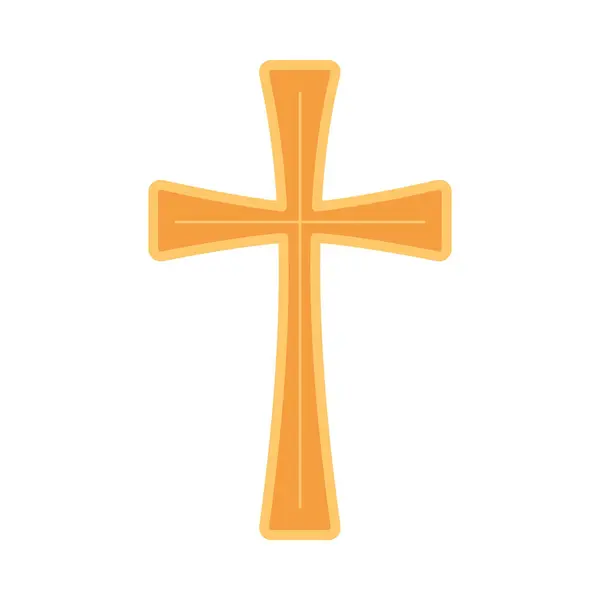 Vecteur Conception Croisée Catholique Isolé — Image vectorielle