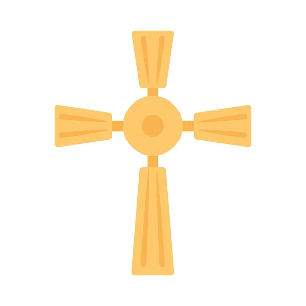 Vecteur Lumineux Croix Catholique Isolé — Image vectorielle