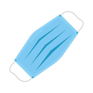 mavi yüz maskesi vektörü izole edildi