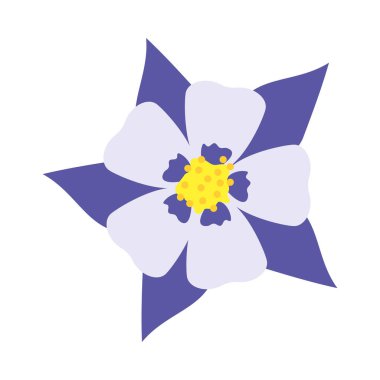 mor çiçek tasarım vektörü izole