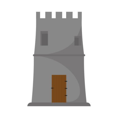 Gri kale çizim vektörü izole edildi