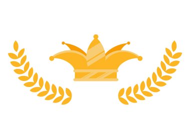 Çelenk vektörü izole edilmiş altın taç