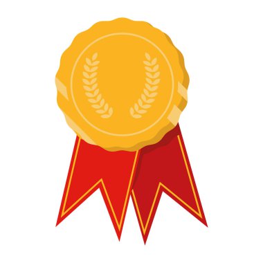 Altın madalya tasarım vektörü izole