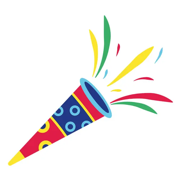 Carnaval Vuvuzela Illustratie Vector Geïsoleerd — Stockvector