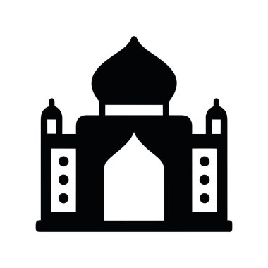 müslüman kalesi simgesi vektörü izole edildi
