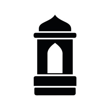 Müslüman lamba ikonu vektörü izole edildi