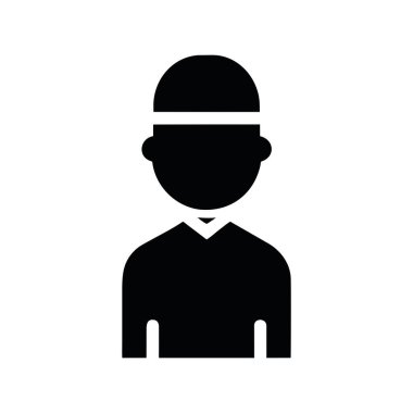 Müslüman adam silueti vektörü izole edildi