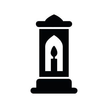 İslam mumu tasarım vektörü izole edildi