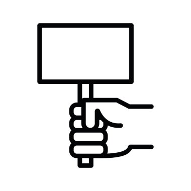 protesto işareti vektörü izole edildi