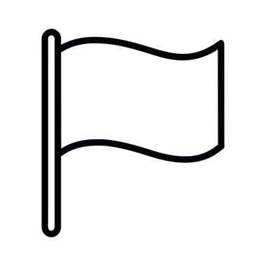 boş bayrak simgesi vektörü izole edildi