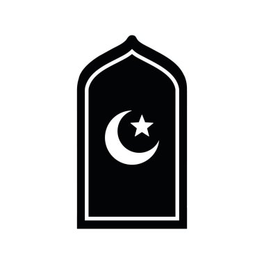 Müslüman ayı pencere vektörü izole edildi