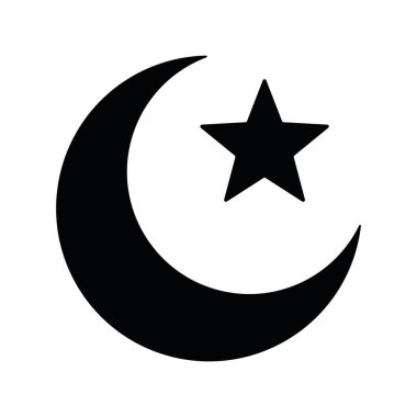 Müslüman ay simgesi vektörü izole edildi