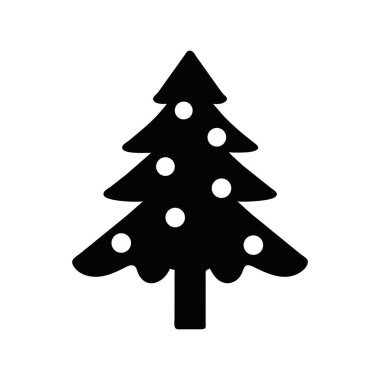 Noel ağacı ikonu tasarım vektörü izole edildi