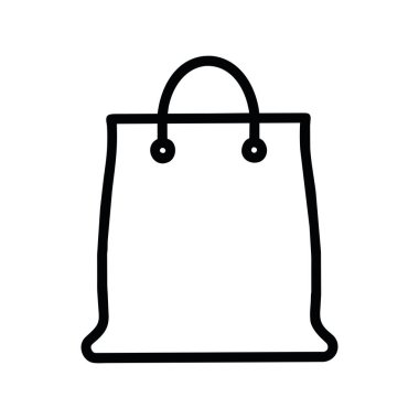 Alışveriş çantası simge vektör izole