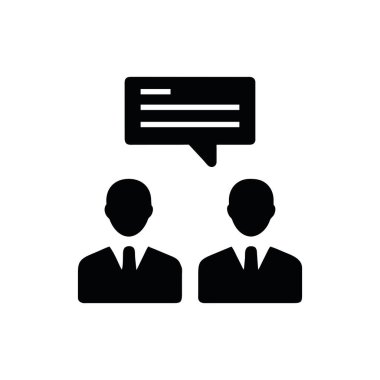 Konuşma kabarcığı vektörü izole edilmiş iş simgesi