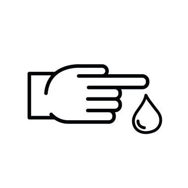 kan testi simgesi vektörü izole edildi