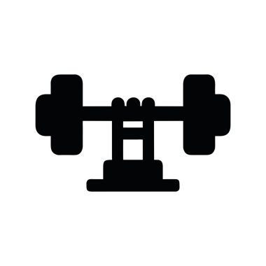 Halter halteri simgesi vektörü izole edildi