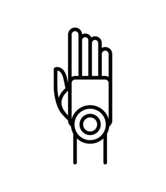 ai teknolojisi robot el vektörü izole edildi