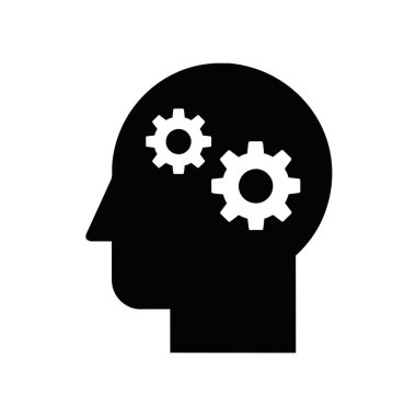 dişli tekerlek vektörü izole edilmiş profil simgesi