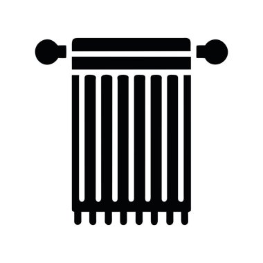 Havlu simgesi resimleme vektörü izole edildi