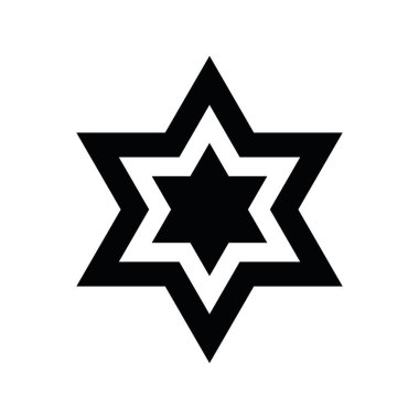 David yıldız simgesi vektörü izole edildi