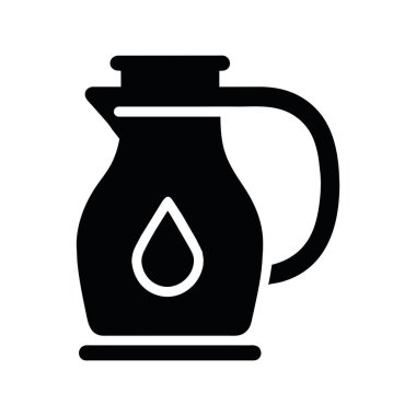 seramik sürahi ikon vektörü izole edildi