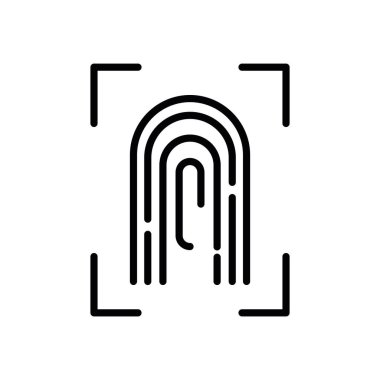 ai teknolojisi parmak tanıma vektörü izole