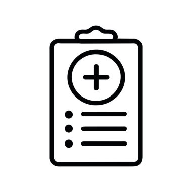 tıbbi pano simgesi vektörü izole edildi