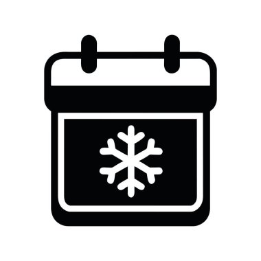 Noel takvimi simgesi vektörü izole edildi