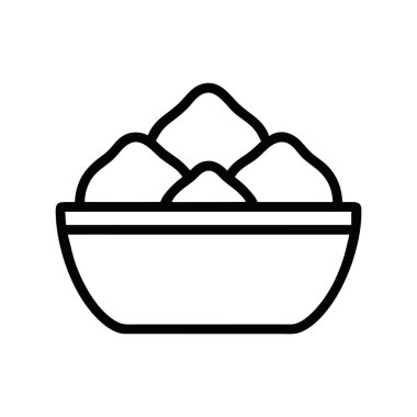 Çin gıda ikonu vektörü izole edildi