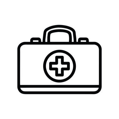 İlk yardım çantası vektörü izole edildi