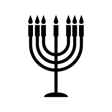 menorah simge resimleme vektörü izole edildi