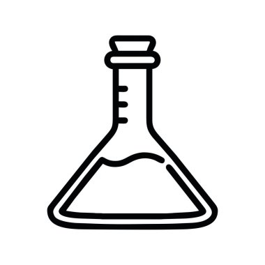 laboratuvar matarası ikon vektörü izole edildi