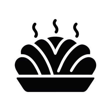 ekmek sıcak simge vektörü izole edildi