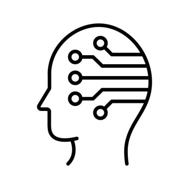 ai teknoloji robot simgesi vektörü izole edildi