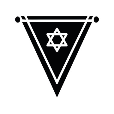 David yıldız vektörlü bayrak izole edildi