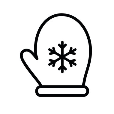 kış eldiveni ikonu vektörü izole edildi