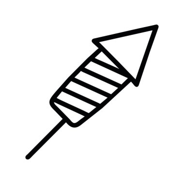 havai fişek simgesi vektörü izole edildi