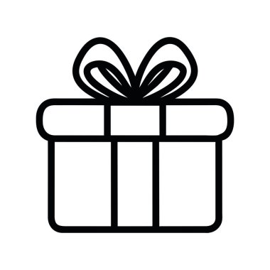 hediye kutusu resimleme vektörü izole edildi