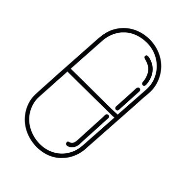 İlaç simgesi resimleme vektörü izole edildi