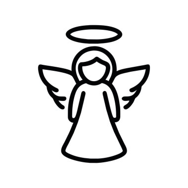 melek simgesi çizim vektörü izole edildi