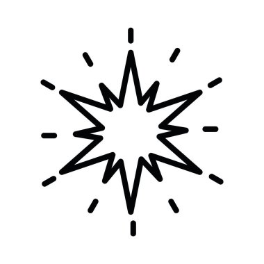 havai fişek simgesi tasarımı vektörü izole edildi