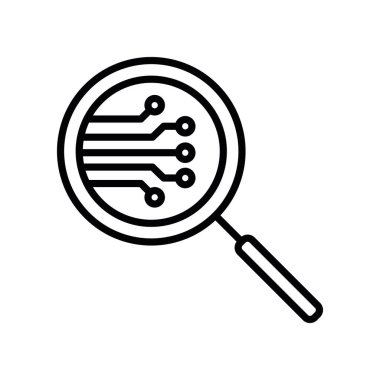 ai teknolojisi loupe vektörü izole edildi